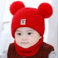 Newborn Kids Baby Boy Girl Pom Hat Winter Warm Knit Bobble Beanie Cap Scarf Set. 