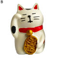 Miniature Cat Lucky Cat Version Handmade Lovely Miniature Zakka Cat Figurine for Entertainment. 
