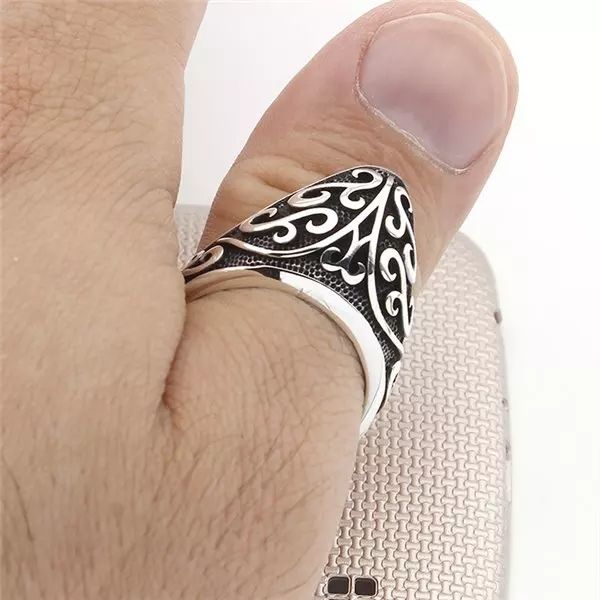 925%20Sterling%20Silver%20Ottoman%20Kayi%20tribe%20Thumb%20Ring%20Men's%20Ring%20Exclusive%20Chic%20Accessory%20for%20Men%20Special%20Gift%20Made%20in%20Turkey%20-%20Image%203