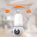 V380 Pro Indoor Bulb PTZ 2MP Wireless Light Bulb Camera For Home Safety, Featuring Motion Tracking, 355 Degree Pan Tilt, Two-way Call Audio And Alarm, With Automatic Tracking, Full-color Night Vision, And Two-way Audio To Ensure Your Home Safety. 