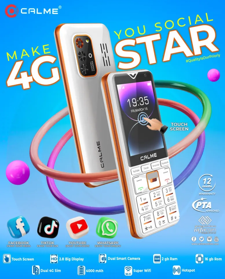 Calme 4G Star Dual 4G Sim Playstore Working 2GB Ram 16GB