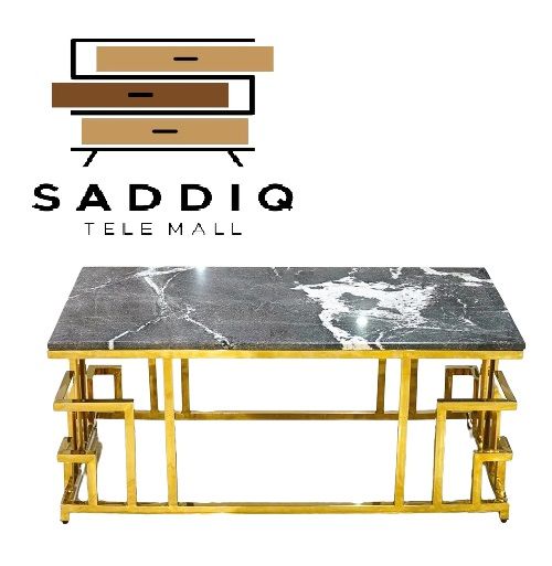 center table side table for living room  wooden marble texture powder coated paint Modern Luxury Living Room Table Gold Paint Finish