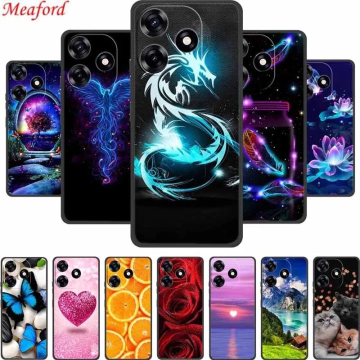 For Tecno Spark 10C Phone Case Black Silicone Soft Back Cover Case For Tecno Spark 10 Pro Spark 10C Case Spark10C 10 C Coque