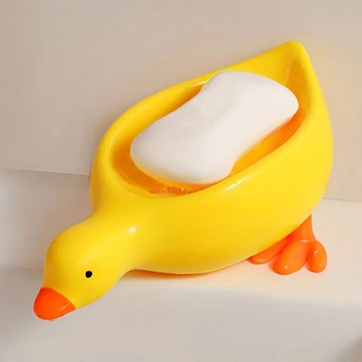 Duck Design Drainage Soap Tray – Thick Plastic Soap Dish Bathroom ...