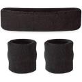 Pack Of 3 - One Pair WristBand & One HeadBand For Men & Women Unisex Sport Wrist Protector Running Badminton Basketball. 