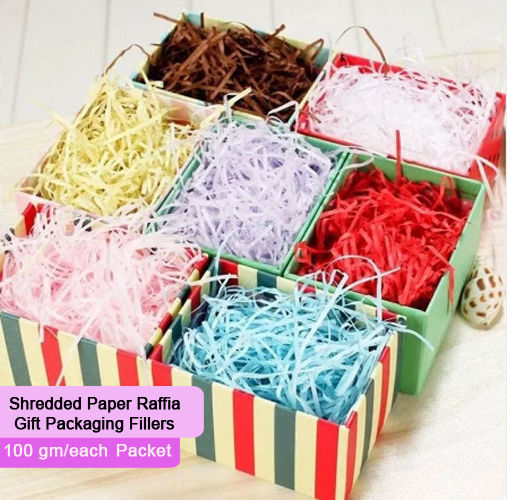 Paper fillers/ paper shreds/ paper shreds fillers/ packaging material/paper fillers or shreds for packaging - 100gm