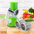 3 in 1 Manual Vegetable Cutter Machine for Potato Onion Carrot - Manual Drum Cutter with Round Slicer - Kitchen Grater and Shredder - Portable Food Chopper - Tabletop Drum Chopper Kadokash. 
