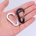 6Pcs Outdoor Camping Multifunctional Aluminum Alloy Backpack Hanging Keychain D-shaped Carabiner Waist Umbrella Rope Wire Spring Buckle. 