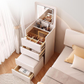 Arqam.B Integrated with Flip Top Lighted Mirror，Vanity Desk with Internal Storage Area,2 Drawers，Makeup Vanity Table with Storage Makeup Stool，Practical and Space Saving，Bedroom (To be customise). 