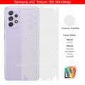 Samsung Galaxy A52 Skin/Wrap 360 Protection Carbon fiber/ Matte/ Transparent/ Leather Back And Sides Included Camera Skin. 