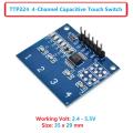 TTP224 4 Way Capacitive Touch Switch 4-Channel Digital Touch Sensor Module TTP224 Touch Switch For Arduino by electrica. 