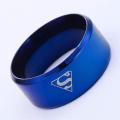 Blue Titanium Superman Logo Ring For Men And Boys(Unisex). 