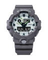 Casio G Shock GA-700 Series Mens Round Analog-Digital Grey Resin Case World Time, Stop Watch, 5 daily Alarm, LED Backlight (Super Illuminator), Hourly Time Signal, Full Auto Calendar, Multi-Functions Grey Resin Band Watch-GA-700HD-8ADR. 