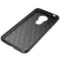 For Motorola Moto E6 Case Soft Back Cover Anti-knock TPU Bumper Carbon Fiber Phone Case. 
