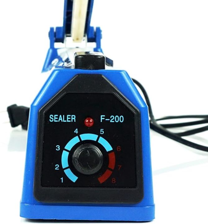 Ibico Impulse Sealer Machine PFS 200mm (8 Inch) Iron Body – 2mm Sealing Width, 0.3mm Thickness, 220V-240V, Fast Heating, Ideal for PP, PE, Nylon Bags, Efficient Sealing