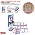 Think Fun Swish Card Game For Kids Funny Transparent Card Game & Toy Overlapping Board Card Games Family Challenge Fun Swish Logical Thinking Transparent Color Shapes Children's Party Toys. 