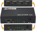 HDMI Splitter 1 in 4 out 1080P Switcher With power Adopter Orignal Branded Splitter. 