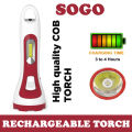 2 in 1 Original JPN 309 Rechargeable Emergency Flashlight – Best 1W LED torch Light – Genuine Chargeable 1W COB Torches - Handheld Tactical Best lamp Flash Light for Outdoor Hunt Camp Household Workshop Automobile. 