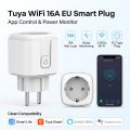 Tuya Smart WiFi EU Plug 16A with Power Monitoring | Voice Control via Google Home & Alexa | Energy Monitoring Smart Socket. 