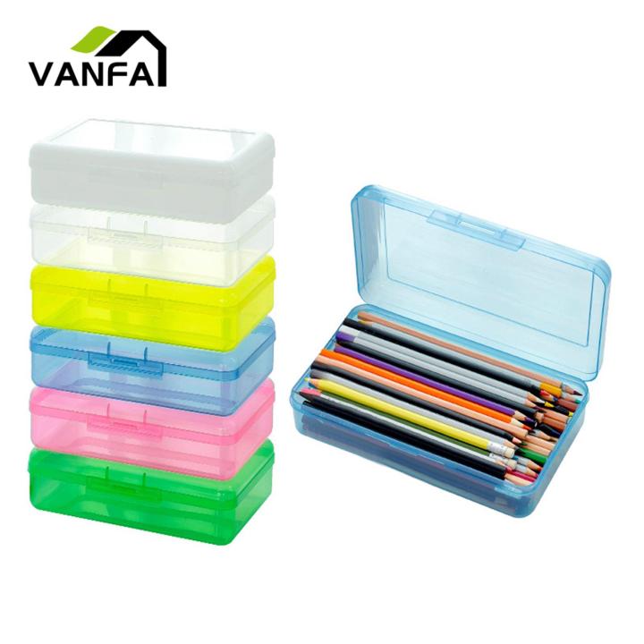 Transparent Pencil Case Clear Stationery Box for Students Large Capacity Pen Organizer Case less Than Durable Pencil Case