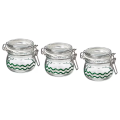 Ikea Jar with lid Set Of 3 clear glass 130 ml. 