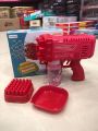 Space Rocket Bazooka Bubble Gun Electric Automatic Bubble Makers Bubbles Machine Toys  Bazooka 2in1 Cap 8 & 36 Holes Bubble Gun Toy For Pool Party Summer Vacations Birthday Party Perfect Gift for Kids  Battery Operated Small Bazooka Boom Feast Bubble Gun. 