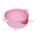 Multi Purpose Double Layer Plastic Drain Basket kitchen Strainer Food Drainer Fruit Washing Vegetable Baskets. 