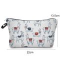 Delicate Crafts Hanging Hole Cosmetic Bag Smooth Zipper Vicuna Print Large Capacity Beauty Handbag for Vacation. 