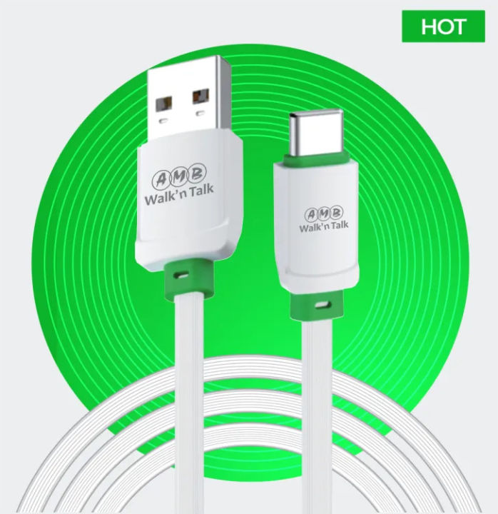 AMB Green Micro USB Charging 3A Length 1.0 Meter | AMB Fast Charging 1M Micro USB Data Cable 3A for Android Smartphones