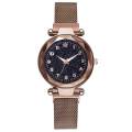 LO 【life waterproof】Net red star watch hot shivering luminous table with the same magnet magnet iron Milan ladies watch. 