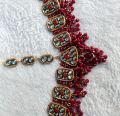 beautiful bridal handmade jewellery set, kundan jewellery. 
