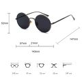 New gold round metal frame sunglasses men retro summer style women red lens sun glasses unisex yellow pink black. 