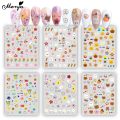 Monja Nail Stickers Lovely Bear Cartoon Bunny Carrot Decals Holographic Self-adhesive Sliders Manicure Design Accessories Tools. 