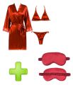 Nighty Beautiful Bridal Maroon / Hot Saxy Silk Long Gown / Bridal Night Suit / Nightwear / Sleepwear / Night Dress.005. 
