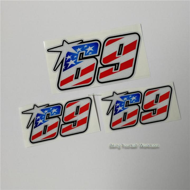 【Universal Car Parts Store】US flag Nicky Hayden No.69 motorcycle racing sticker helmet superbike motocross car automobiles