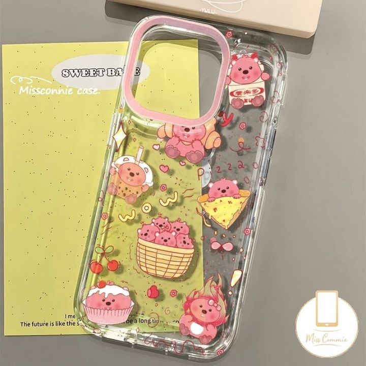 Cute Case Compatible for Oppo A3X A18 A58 A17 A7 A15 A57 A38 A5 A74 A12 A54 A16s A78 A3s A76 A5s A9 A16 A77 A17K A31 A96F A53 A3 A92 A33 Transparent Cover