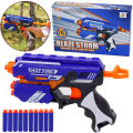 Blaze Storm Manual Pull Nerf Soft Darts Mini Toygun With 10 Pcs Soft Darts - Toys For Boys - 7036. 