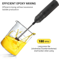 Electric Cordless Epoxy Resin Mixer Set -Rechargeable Handheld Resin Mixer Kit for Epoxy Resin with 4 Paddles for DIY Crafts. 