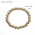 Fashion Jewelry Non Fading Waterproof Metal Ball Multiple Models Quality Smooth Solid Beads Elastic Stainless Steel Bracelets. 
