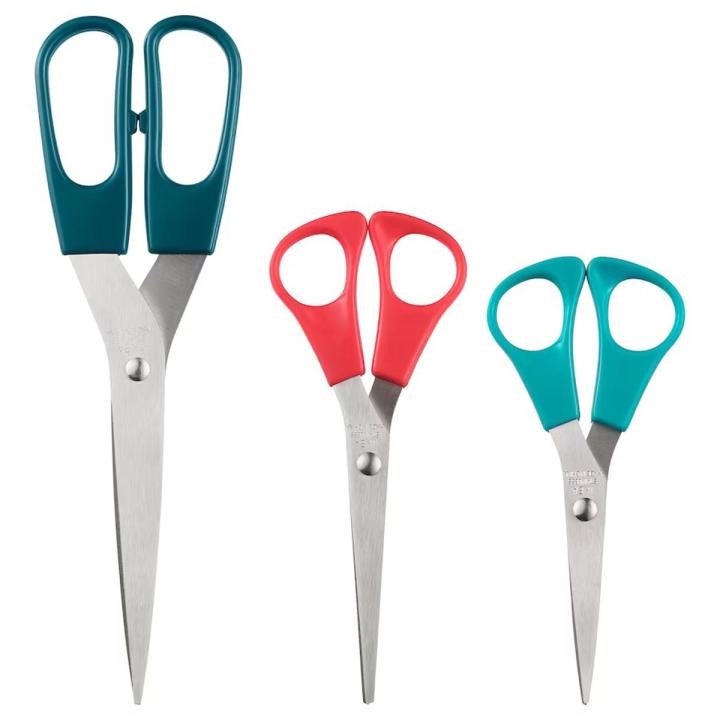 IKEA TROJKA Scissors, set of 3, multicolour
