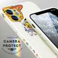 Hontinga for iPhone 12 Case Side Design Phone Cover Cute Astronaut Pikachu Cover Square Edge Pattern Liquid Silicone Trend Case. 