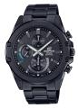 Casio Edifice Mens Slim Series Black Steel Chronograph Black Date Dial Black Steel Band Watch-EFR-S567DC-1AVUDF. 