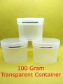 Empty Plastic Containers for Makeup 100 Gram Transparent / Refillable Empty Jars for Cosmetics Cream Pot Jar. 