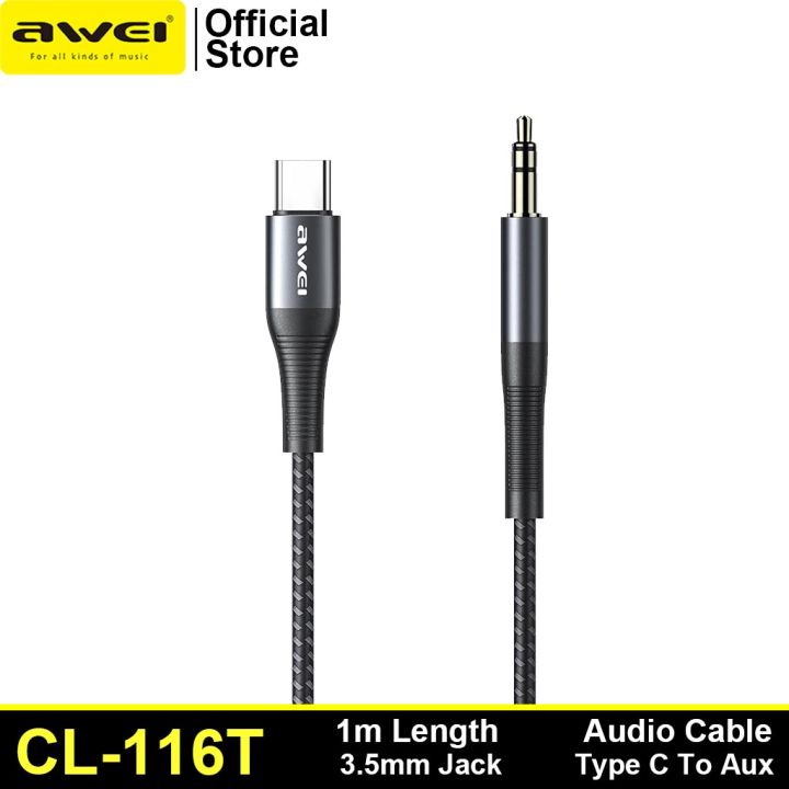 Awei%20CL-116T%20Type-C%20Cable%20To%20Aux%203.5mm%20Audio%20Plug%20Adapter%20Cables%20Adaptor%201M%20For%20Type-C%20Smartphones%20-%20Image%207