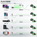Plextone G15 Magnetic Strong Bass Gaming Wired Earphone with Mic for PC, PS4, Xbox, Tablet. 