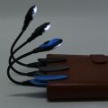 Mini Flexible Clip-on Bright Booklight LED Travel Book Reading Lamp White Light book holder small table lamp light small gifts Gray. 