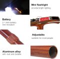 Old man stick with torch light intelligent wood color  Hiking Walking stick Trekking Poles. 