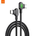 Mcdodo 60W PD USB Type C To Type C Data 3A Cable For Xiaomi Samsung Huawei Macbook Pro Laptop Phone Fast Charge double bend Cord. 