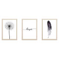 3 PCS 12X16" inches Picture Frame with Glass front, Collage set Photo frame set 3 Pcs Display in Bedroom, Living room. 