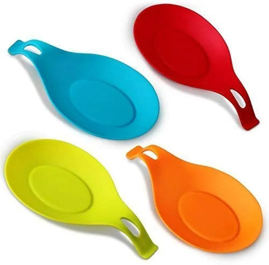 Spoon Holders Fork Spatula Rack Shelf Organizer Plastic Spoon Rest Chopsticks Holder Non-slip Spoons Pad -Kitchen Spoon Mat Rest, Spoon Holder for Stove Top, Utensil Rest for Kitchen Counter